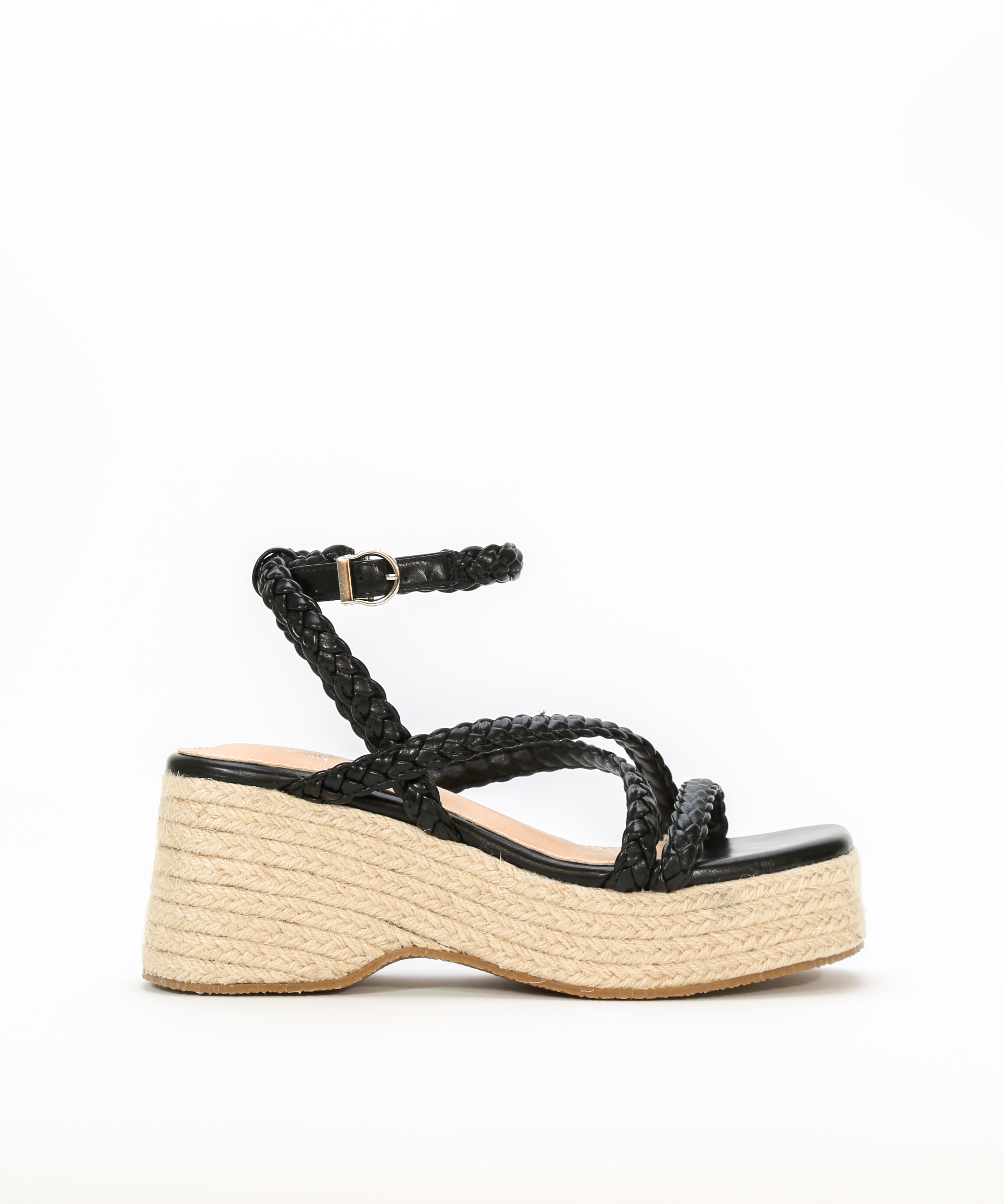 Sandalias plataforma tiras trenzadas
